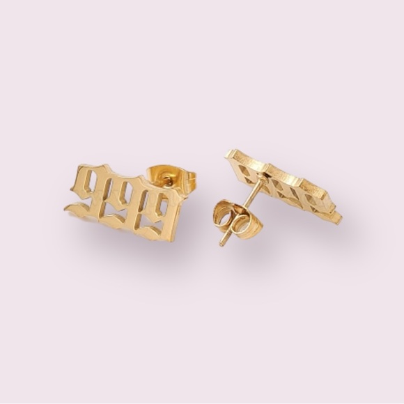 999 ANGEL NUMBER EARRINGS 999 - Picture 2 of 2